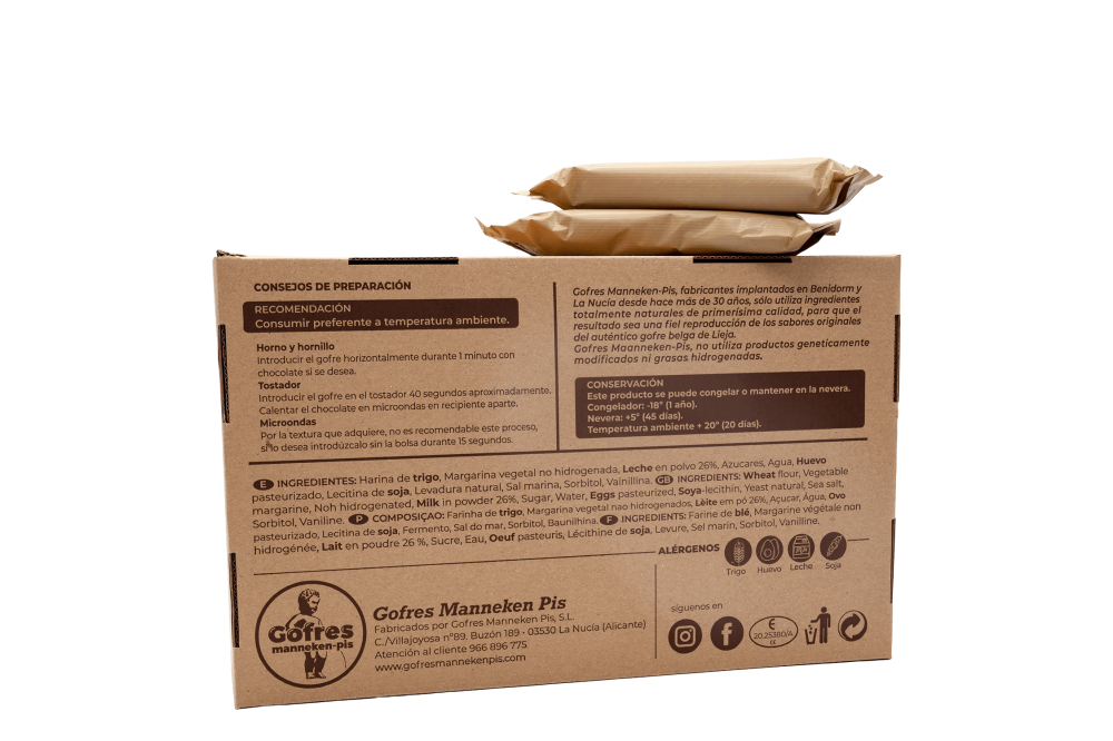 Caja de 12 Gofres Manneken-pis